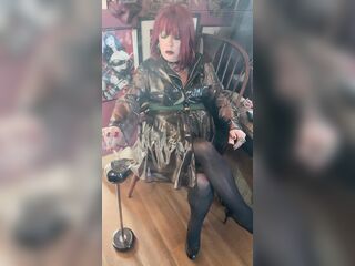 PVC Clad In Her See Through Coat Miss Tina Snua Smokes A Cigarette For YOU