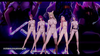 [MMD] SOMI - What You Waiting Sexy Naked Dance KDA Ahri Akali Kaisa Evelynn Seraphine League of Legends