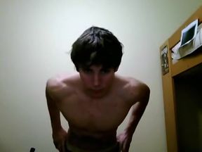 Teen With Super Abs Flexes His Muscles