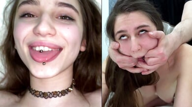 Dasha the art student submits to rough dorm room sex with her partner