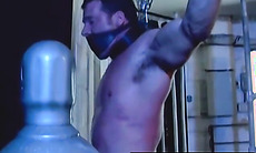 MuscleJockBound.com - Flogged red back for muscled stud Pain