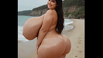 BBW at the beach (AI Generated)