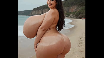 BBW at the beach (AI Generated)