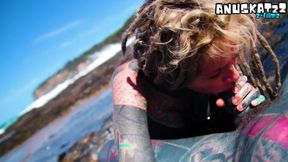 Outdoor Beach POV Blowjob - Sloppy by the Waves