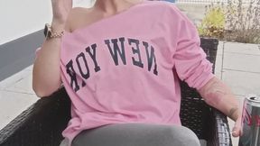 Casual flirty smoking