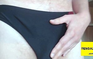 Bulge in speedo lycra spandex from soft to cum buddylongdong