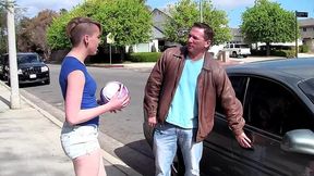 miley may swallows john strong s load after ass eating