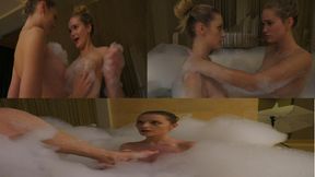 Step Sisters Enjoy A Bubble Bath with Athena fleurs