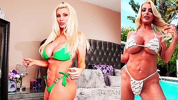Kinky Hot Blonde Brittany Andrews Stuffs Her Pussy At The Sunny Beach!