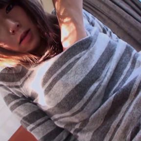 Japanese shy teen at casting with creampie fuck