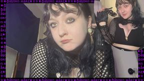 Goth Teases Caged Cuck