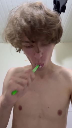 Sexy boy taking a shower   Clip 2
