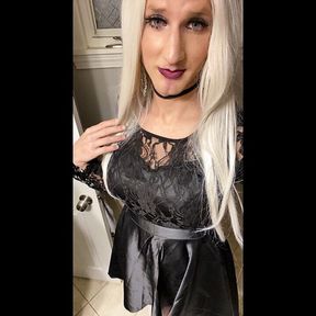 Hot Goth Blonde Crossdresser