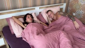 The Cuckold Woke up to See His Wife Being Fucked by Two Guys.