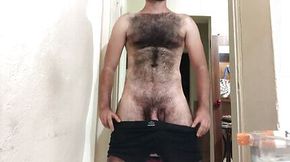 Hard perfect hairy body solo guy I ejaculate by fucking my hand