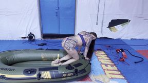 Domina Anfisa and Vika inflate and deflate a boat_1080 hdr pro res_full video 46 min 05