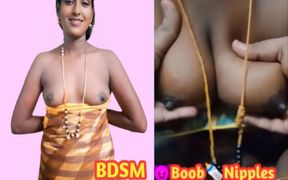 My Oiled Boobs Scream &amp; Tormented in BDSM, Filmed by Tamil Cuck - IndianHotwifeX