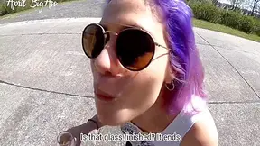 Drinking Pee On The Street, Real Risky Public And Cum Swallow