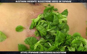 Hotkinkyjo Take Tons of Green Leafs in Her Ass, Fisting & Anal Prolapse