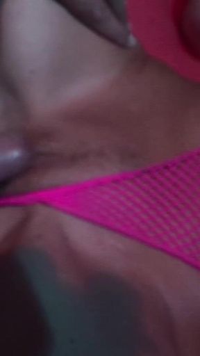 Masked blonde mature fucked in gang bang