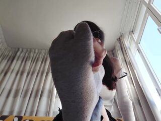 Student shrinks and turns her teacher into a foot thrall