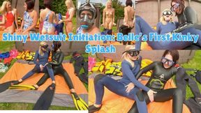Shiny Wetsuit Initiation: Belle’s First Kinky Splash - MOV