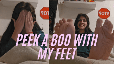 Peek a boo with my feet and a blanket, with wiggling toes and shaking feet