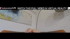 Solo erotic girl Shanti masturbates alone in bed in VR.