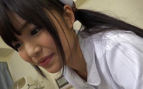 Hot nurse Shino Aoi jumps on patient's hard cock