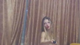 Cute Tall Blonde Dances Seductively