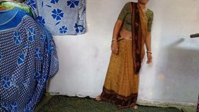 Desperate for a cock, the friend&amp;#039;s wife is standing up and fucking her pussy with my cock