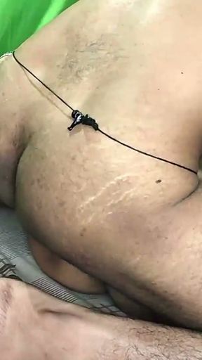 Special celebration hard fuck on New Year Eve of sakshi pussy fucking beutiful in pink nighty   Clip 1