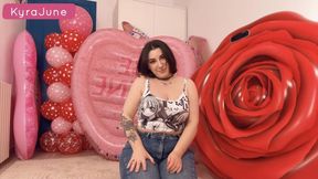 Inflatable Mass Pop on Valentine's Day from Sexy Exchange Student - Inflatable Fetish - Inflatable Popping - Shoe Fetish, Converse Sneakers