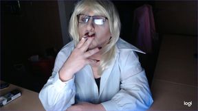 Tgirl indulging her smoking interest - Early Video