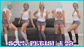 sexy long socks try on haul - sock feitsh e09 - milf stella