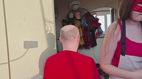 Femdom Barber Shaves Your Head Completely Bald Trims Beard Dick Obedient Boy