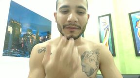 This Brazilian Muscle Hunk Shoots an Load