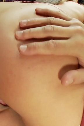 Fucked in Crowd Scene-2 Threesome with Two Brunettes with Big Tits End up Sharing the Cumshot in Their Mouths