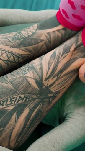 Anal Solo for Skinny Tattoo Girl Dildos and Fuck Her Tiny Asshole   Clip 1