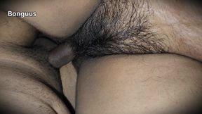 Softcore Sex with My Stepmom at Night Cum on Her Mature Hairy Pussy