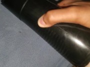 Late night fuck and cum with Kleo Valentin's asshole fleshlight
