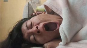 Five more minutes - cold morning and lazy yawns