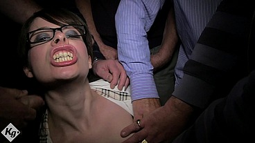 Dirty Cum Slut Tiffany Taylor Visits The Sex Cinema To Sucks Off Strangers Cocks and Get Her Tits Covered In Cum