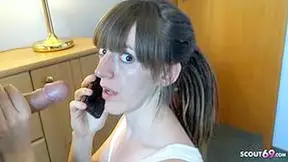 Amateur Cheating Fuck While Calling Her Boyfriend - German Teen 18+ - Nici Sterling And Nicky Foxx