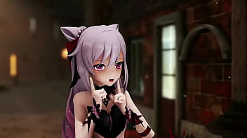 Genshin Impact Keqing Sex Street and Undress Dance at Night Hentai Creampie MMD 3D Soft Red Hair