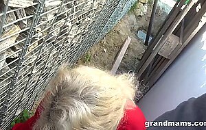 Grandmams, eva tittie, checking young cocks