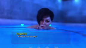 Girlfriend make fun and teasing in Gym Pool and bathroom when everyone left out from gym