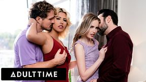 ADULT TIME - Scarlett Sage Swaps Husband's With Spanish Babe Carlita Ray For WILD SWINGER FOURSOME!
