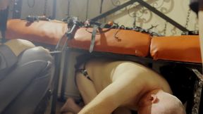 Relentless extra hot wax drips on his bald head P4