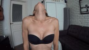 RUBBING ICE ON SEXY ARCHED THROAT (TH)